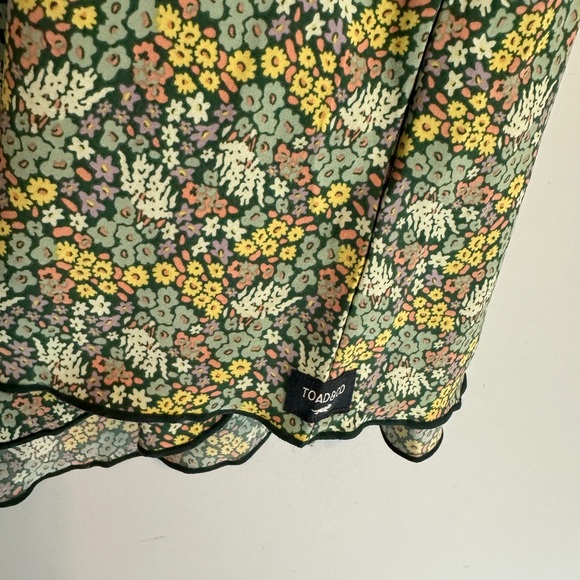 EUC • Toad & Co • Sunkissed Tank in Green and Yellow Micro Floral Print - Picture 3 of 6